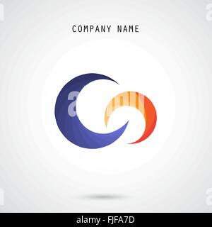 Creative circle abstract vector logo design template. Corporate business technology creative logotype symbol.Vector illustration Stock Vector