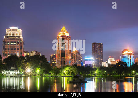 Bangkok Cityscape, Business district with high building Stock Photo - Alamy