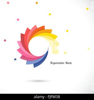 Creative abstract vector logo design template. Corporate business and flower creative logotype symbol. Vector illustration. Stock Vector
