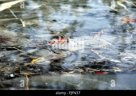 Polished surface of the marble slab Stock Photo