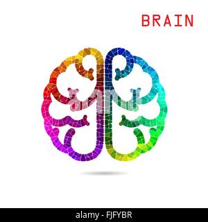 Creative colorful left brain and right brain Idea concept background. Vector illustration Stock Vector