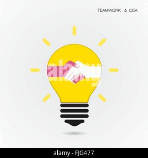 Creative light bulb idea concept background ,design for poster flyer cover brochure ,education and business idea. Stock Vector