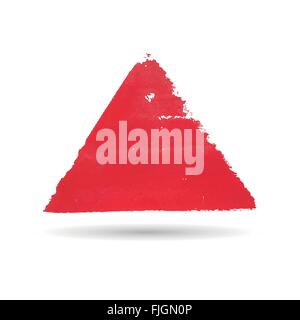 a triangular figure drawn with paint. Watercolor texture, background or frame. Stock Vector