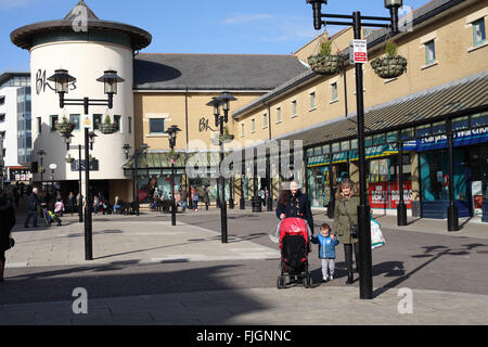 The Priory Meadow shopping centre in the seaside town of Hastings was opened in 1997, East Sussex, UK Stock Photo