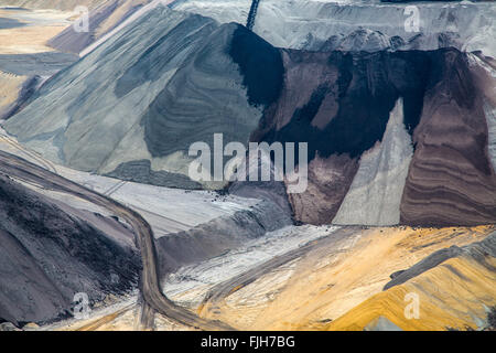 Garzweiler surface mine of lignite, brown coal Stock Photo