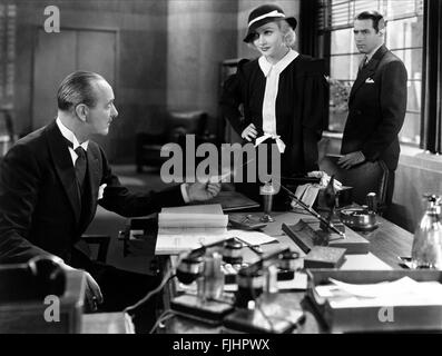 MONROE OWSLEY, CAROLE LOMBARD, DONALD COOK, BRIEF MOMENT, 1933 Stock Photo