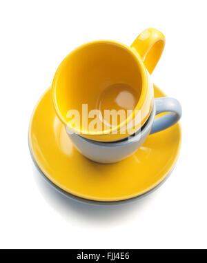 cup and saucer isolated on white background Stock Photo