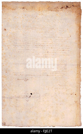 Old paper isolated on white background Stock Photo