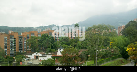 Spectacular panorama of modern South American city Medellin, Colombia Stock Photo