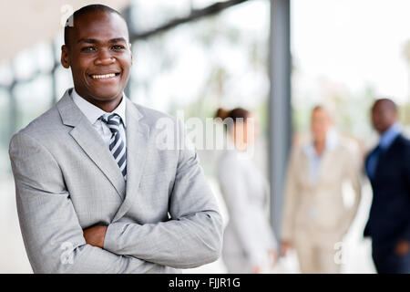 handsome black businessman executive looking at the camera Stock Photo