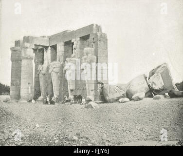 19th Century photograph of Thebes, Egypt Stock Photo