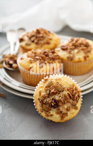 Homemade granola muffins for breakfast Stock Photo