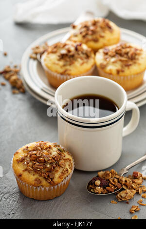 Homemade granola muffins for breakfast Stock Photo