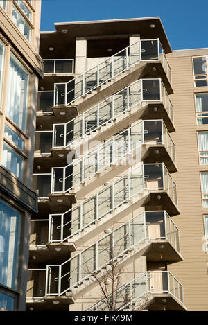 Staircase Pattern - Victoria, Vancouver Island, British Columbia, Canada Stock Photo