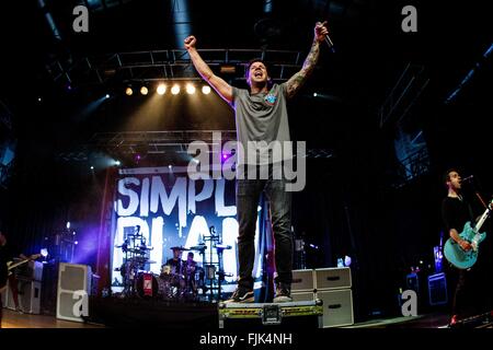 Milan, Italy. 2nd March, 2016. Milan, Italy 2 march Simple Plan perform live at Alcatraz Milan Credit:  Roberto Finizio/ Alamy Live News Stock Photo