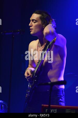 New York, NY, USA. 2nd Mar, 2016. Paul Klein of Lany in attendance for Troye Sivan's Blue Neighborhood Tour, Webster Hall, New York, NY March 2, 2016. Credit:  Derek Storm/Everett Collection/Alamy Live News Stock Photo