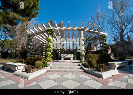 Pergola in Cecilio Rodriguez Gardens, Retiro Park, Madrid, Spain Stock Photo