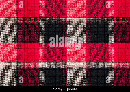 Red and black checkered textured background Stock Photo
