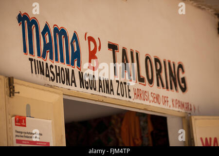 A tailor's shop front, Tanzania. Stock Photo