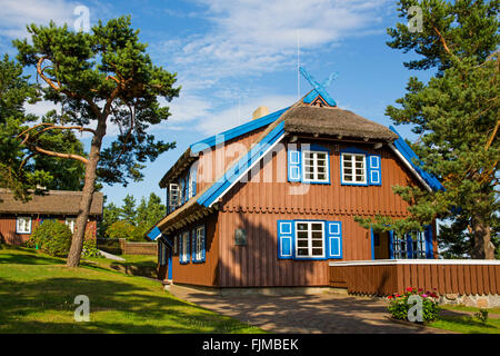 geography / travel, Lithuania, Nida, Curonian Spit, Curonian barrier lagoon, Thomas Mann House, Additional-Rights-Clearance-Info-Not-Available Stock Photo