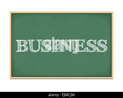 The word business on blackboard Stock Photo