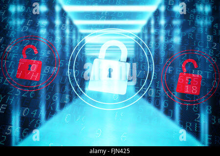 Security closed padlock Stock Photo