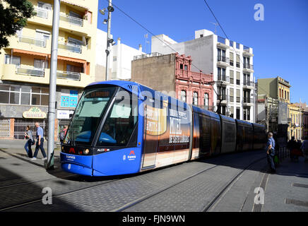 Tram, Santa Cruz, Tenerife, “Canary Islands”, Spain Stock Photo