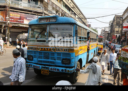 19 February 2016. Barabazaar Road traffic West Bengal, Kolkata. Photo by Palash Khan Stock Photo