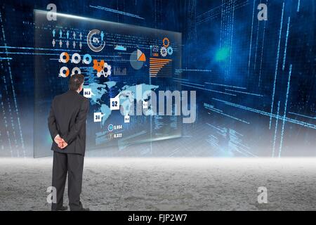 Businessman analyzing data Stock Photo