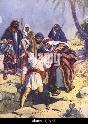 Genesis: Joseph cast in to the pit by his brethren. (Joseph and Stock ...