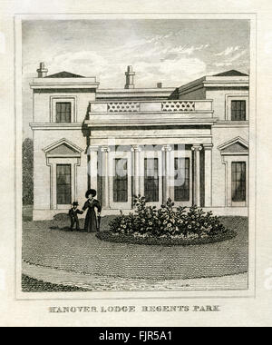 Hanover Lodge, Regent's Park, London, 1835 Stock Photo