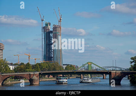 geography / travel, Germany, Frankfurt, building, construction of the new European Central Bank (ECB) headquarters, Additional-Rights-Clearance-Info-Not-Available Stock Photo