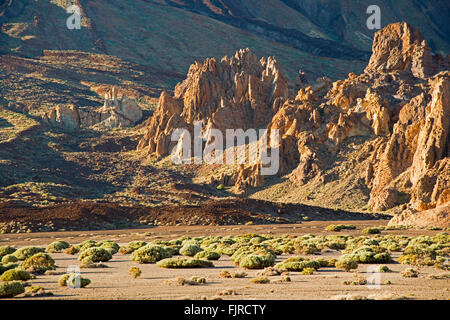 geography / travel, Spain, Tenerife, landscapes, Llano de Ucanca with Roques de Garcia, Additional-Rights-Clearance-Info-Not-Available Stock Photo