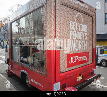 New York, USA. 2nd March, 2016. JCPenney pop-up game truck in NYC during JC Penney 'Get Your Penney's Worth' Campaign Launch at Union Square, Manhattan. Credit:  Sam Aronov/Alamy Live News Stock Photo