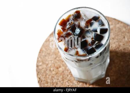 Download High Angle View Of Coffee Jelly In Glass On White Background Stock Photo Alamy Yellowimages Mockups