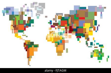 Many-Colored World. Color bright decorative background vector illustration EPS-8. Stock Vector