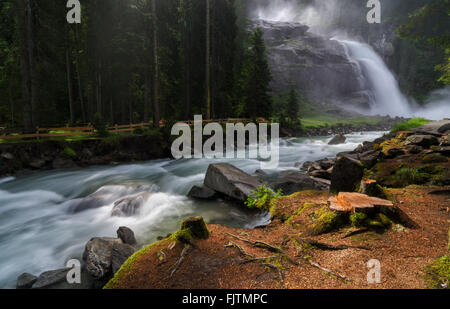 Krimmler waterfall in austria Stock Photo