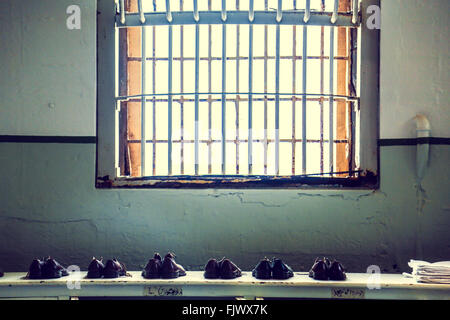 Alcatraz Prison Shoes, San Fransisco Stock Photo