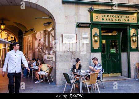 Chocolateria San Gines, in Pasadizo de San Gines 5. Madrid. Spain Stock Photo