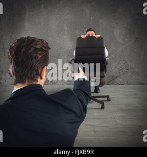 Fired afraid employee Stock Photo