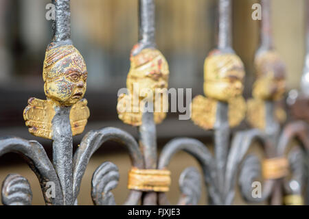 Gate of the cathedral of St. Bartholomew in Pilsen Stock Photo