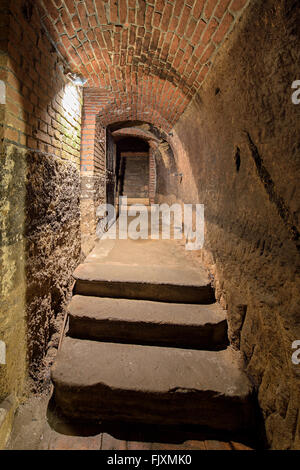 Pilsen medieval network of vaulted subterranean tunnels Stock Photo - Alamy