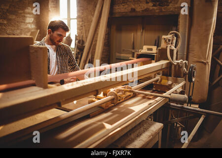 Carpenter working on his craft Stock Photo