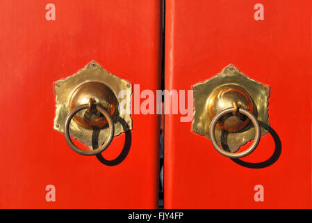 Chinese gate as seen in the Forbidden City and the Temple of Heaven in Beijing Stock Photo