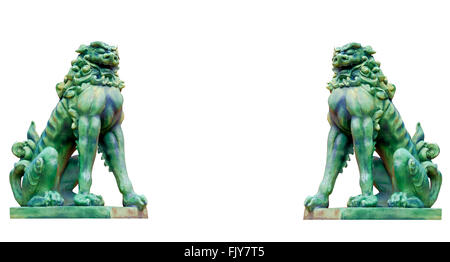 Statue of imaginary creatures isolated on white background. Stock Photo