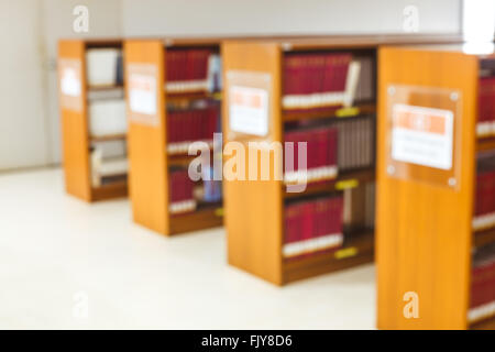 blur image of the library and sun light Stock Photo