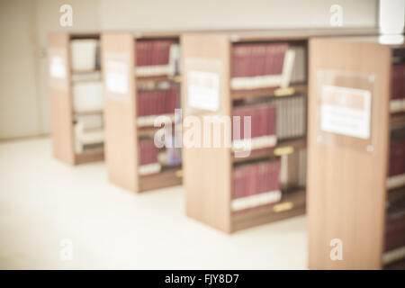 blur image of the library and sun light Stock Photo