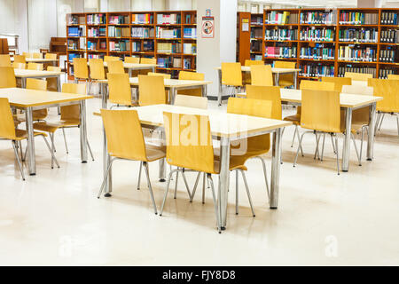 blur image of the library and sun light Stock Photo