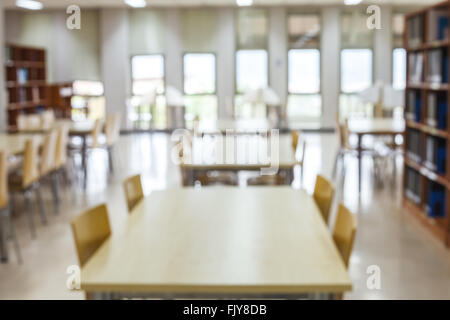 blur image of the library and sun light Stock Photo