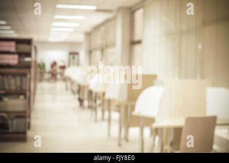 blur image of the library and sun light Stock Photo